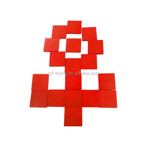 Juguete Educativo de Madera de Color Rojo de 20x20x3.5 mm para Juegos de Mesa - Product Image 2