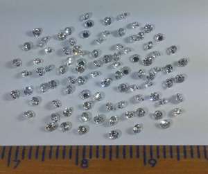 Ajretail พลอยสีขาวขนาด1.7มม. ก. เหมาะสำหรับปลูกในห้องปฏิบัติการ VS1ได้รับการรับรองจากผู้ผลิต - Product Image 1