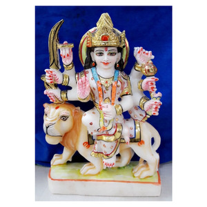 Hermosa puro mármol Durga Maa Moorti para templo - Product Image 1