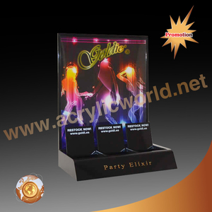 Estante acrílico para vino, expositor para publicidad/cerveza, Led, glorificador de botellas con Logo grabado - Product Image 3