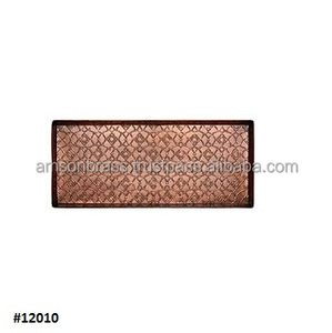 Bandeja de bota de metal Bandeja de bota galvanizada Hecho a mano Uso multiusos Rectangular Cobre Bandeja de bota de metal antiguo - Product Image 3