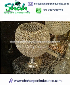 Vela de bola de cristal grande antigua, pilar de luz en T, soporte votivo, centro de mesa, comedor, hogar, decoración de boda, alta calidad - Product Image 4