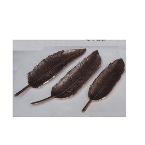 ทองแดงโบราณเสร็จสิ้นหล่ออลูมิเนียมชามขนนกสไตล์ให้บริการถาดตกแต่งบ้าน - Product Image 3