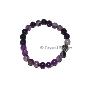 Top Exporter Gemstone Pink Agate <b>Bracelets</b> With Reiki Charm Hand Crafted <b>Beaded</b> <b>Bracelets</b> - Product Image 1