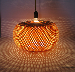 โคมไฟระย้าไม้ไผ่แบบเวียดนามและไฟระย้าไฟตกแต่งให้แสงสว่าง - Product Image 3