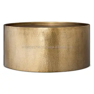 Round Shape Golden Finishes Aluminium Coffee Table and Tea Table