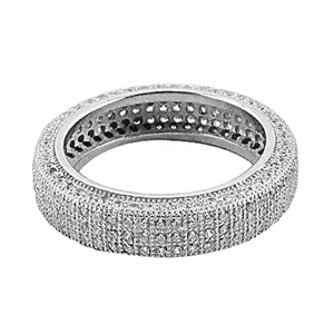 Anillo CZ de plata de alta calidad con diseño único, bisel de piedras preciosas de Zirconia cúbica, ajuste elegante, nueva tendencia para bodas - Product Image 2