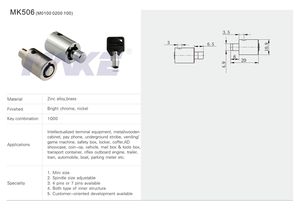 MK506 Mini Push <span class=keywords><strong>Lock</strong></span> Zylinder Runder Schub zylinder für Kinderwagen Kinder Schiebetür Fenster für Sicherheit und Komfort - Product Image 2