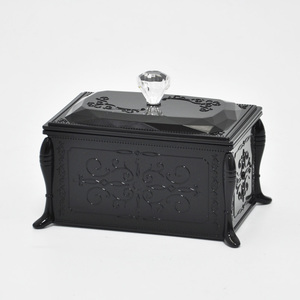 Boîte à bijoux en polypropylène rectangulaire à 2 niveaux avec tiroir en bambou - Product Image 5