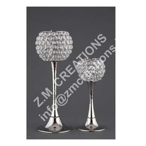 Bougeoir en cristal pour maison salon hôtel décoration bougeoirs en argent décoration votive centres de table - Product Image 1