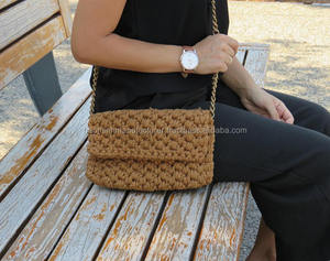 Camiseta de ganchillo Tawny de alta calidad, bolso de hilo, elegante camiseta de ganchillo Tawny, bolsa de hilo para mujer - Product Image 4