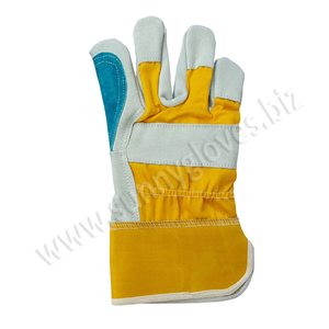 ราคาถูกวัวแยกหนังปาล์มคู่ทำงานถุงมือความปลอดภัย - Product Image 3