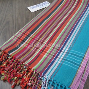 ผ้าขนหนูชายหาด Hammam สำหรับห้องอาบน้ำแฮนด์เมดหลากสีผ้าฝ้ายลายเคนยา Kikoy ขายส่ง - Product Image 2