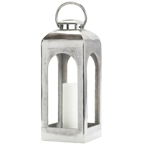 Vintage Aluminum Home Outdoor Garden Decorative Candle <b>Lantern</b> <b>Silver</b> Color Heavy <b>Lanterns</b> for Swimming Pool & Lawn - Product Image 1