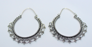 Spiral <b>Brass</b> Feather Earrings Handmade Tribal Earrings Feather <b>Jewellery</b> - Product Image 3