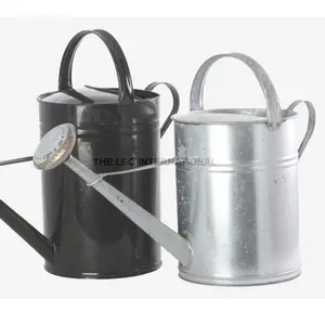 Arrosoir en métal au design élégant, couleur argent et noir, arrosoir facile à remplir, idéal pour la maison et le jardin - Product Image 1