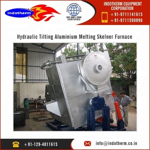 Motor inclinable hidráulico Indotherm de precio competitivo, horno de aluminio de 4 toneladas y 5 toneladas con nuevo PLC de rodamiento de bomba para uso industrial - Product Image 6