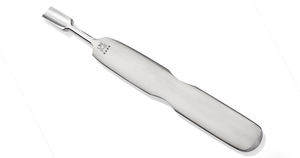 OMI Kit de manucure et pédicure en acier inoxydable durable à une seule extrémité, ligne de produits phares P-06, pousse-cuticules 108 mm de longueur, finition grise - Product Image 4