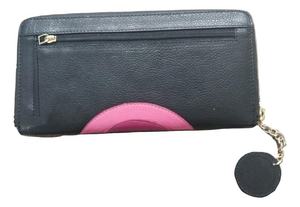 Portefeuille unisexe avec fermeture éclair longue longueur en cuir de vachette lettre brodée cuir véritable nylon PU polyester RFID bonbons couleurs serrure - Product Image 3