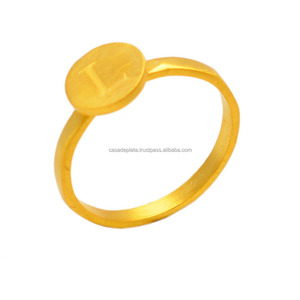 Anillo de Plata de Ley 925 Hecho a Mano, Liso, con Baño de Oro, Joyería al por Mayor, Fabricantes y Proveedores - Product Image 1
