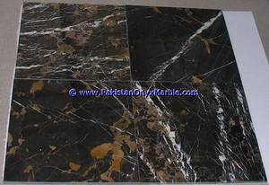 กระเบื้องพอร์ซเลนโดโลไมต์คุณภาพสูง สีดำทอง สไตล์ไมเคิลแองเจโล ขัดเงา สำหรับพื้นห้องครัวและห้องน้ำ หินอ่อนธรรมชาติ - Product Image 2