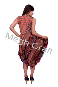 Robe longue décontractée de maternité pour femmes de style indien Bollywood-Design licou respirant écologique-Combinaison - Product Image 2
