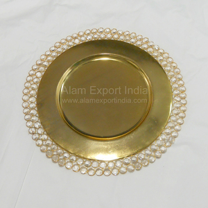 De metal y cristal de oro de la placa del cargador - Product Image 1