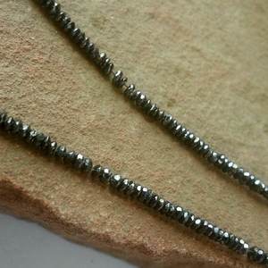 Mèches de collier en perles rondes, de couleur noire, naturelle, en diamant à facettes, promo - Product Image 4