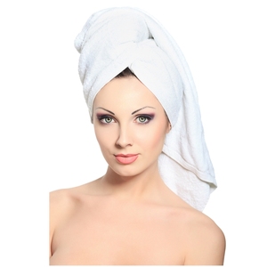 100% Cotton Woven Eco-Friendly Quick-Dry <b>Hair</b> Drying & <b>Turban</b> <b>Towels</b> with Custom Logo Print-Factory Price Wholesale India - Product Image 2