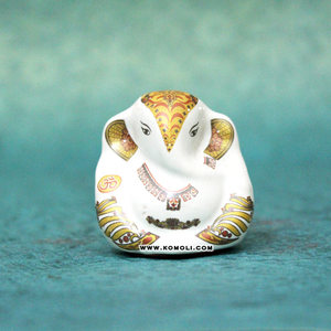 พระพิฆเนศเซรามิกขัดเงา หลายสี รูปปั้นพระพิฆเนศจากอินเดีย สำหรับงานแต่งงานหรือของขวัญองค์กร - Product Image 4