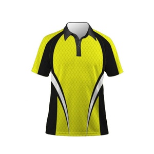 Maillot de raquette professionnel jaune et vert, uniforme de sport personnalisé, 100% polyester - Product Image 5