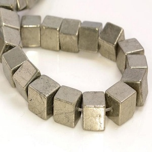 Cuentas rectangulares de alta calidad, cuentas de pirita, collar de cristal para mujer, joyería, cuentas de piedras preciosas cuadradas, proveedor de fabricación de joyas - Product Image 2