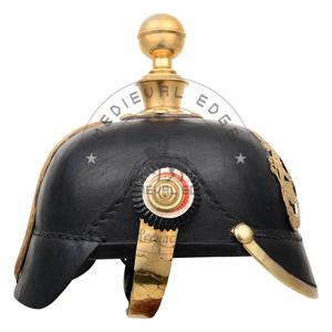 Casque allemand Pickelhaube en cuir, casque impérial prussien, casque militaire en laiton, pointe en acier, costume pour homme - Product Image 5