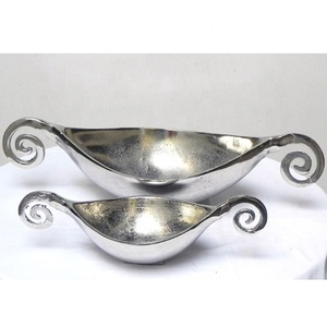 Bandeja para servir té y café de aluminio de Color plateado, plato de exhibición de comida para fiesta de boda en casa, mesa de Metal de tendencia Industrial - Product Image 1