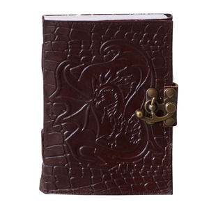 สมุดบันทึกหนังจระเข้แท้แบบนูนรูปหนังจระเข้นิ่มสมุด A5สมุดบันทึกสำหรับโรงเรียนสำนักงานกระดาษเปล่าล็อคไดอารี่ - Product Image 1