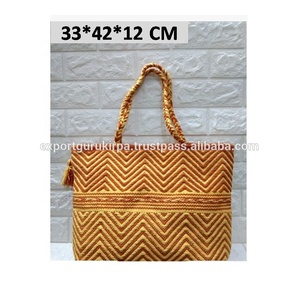 Bolso de Hombro Personalizado para Mujer con Decoración de Bordado, Patrón de Hilo, Tela de Algodón, Ligero, Multicolor, Accesorio Femenino - Product Image 2