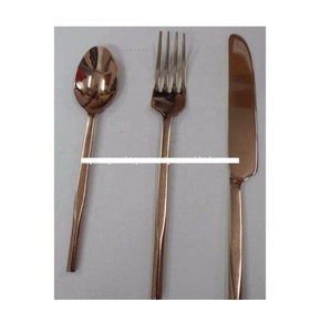 ชุดช้อนส้อมสแตนเลสโบราณโบราณโรงแรม Flatware แบบยั่งยืนโลหะ - Product Image 1
