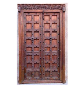 Puerta tallada a mano antigua, diseño indio - Product Image 1