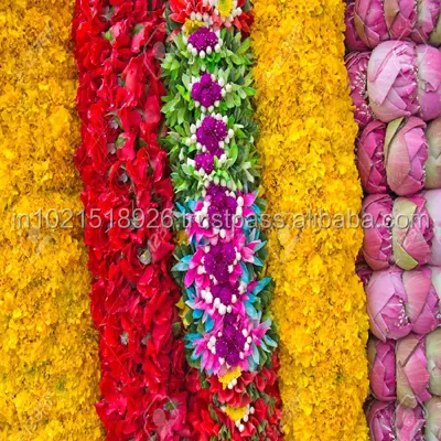 Декоративные цветочные струны из искусственных цветов