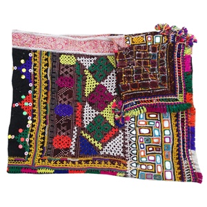 ขายส่งโบราณมือปักทำด้วยมือผ้าขนสัตว์ Rabari ผ้าคลุมไหล่ - Product Image 4