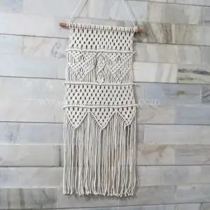 Dekorasi Dinding Pribadi untuk Ruang Tamu Tali Katun Macrame Hiasan Dinding Harga Murah