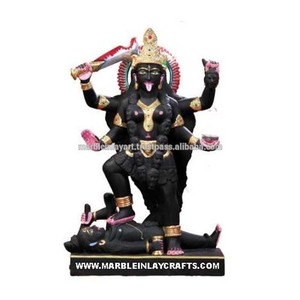 Estatua de Kali Maa en Mármol Negro - Product Image 1