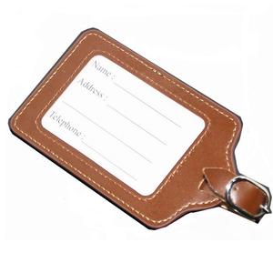 Etiqueta de equipaje de cuero genuino hecha a medida hecha a mano, estilo de lujo, etiquetas de nombre personalizadas de proveedor reconocido - Product Image 1