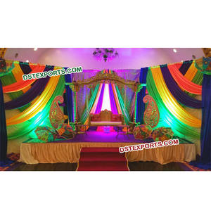 Décor de thème Rajasthani mariage, décor pour soirée de mariage, scène Paisley mehanna, décoration de scène asiatique - Product Image 1