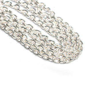 Chaîne classique en argent massif 925, chaîne en argent Sterling 925, pierre précieuse - Product Image 3