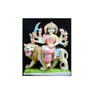 หินอ่อนที่สวยงาม Durga แม่รูปปั้นเทพธิดา - Product Image 1