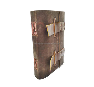 Organisateur de journal intime en cuir souple véritable personnalisé en gros avec 2 ceintures - Product Image 2