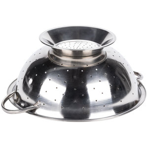 Passoire en acier inoxydable avec base et poignées robustes, passoire pour les cuisines commerciales, les restaurants et l'approvisionnement en gros en vrac - Product Image 3