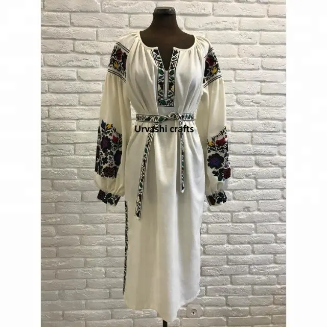 Ukrayna elbise nakış tasarımları elbise püskül ukrayna Modern elbise