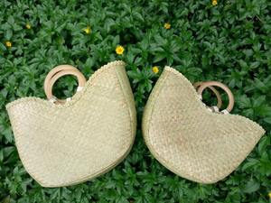 Pochette gris/en paille en forme de jacinthe, petit sac à main de 84587176063 w - Product Image 6